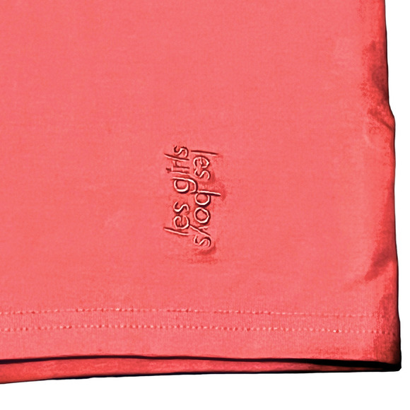 LES GIRLS LES BOYS Women's NWT 7.5" Jersey Apparel Bike Short In Hot Coral XS - Picture 6 of 13